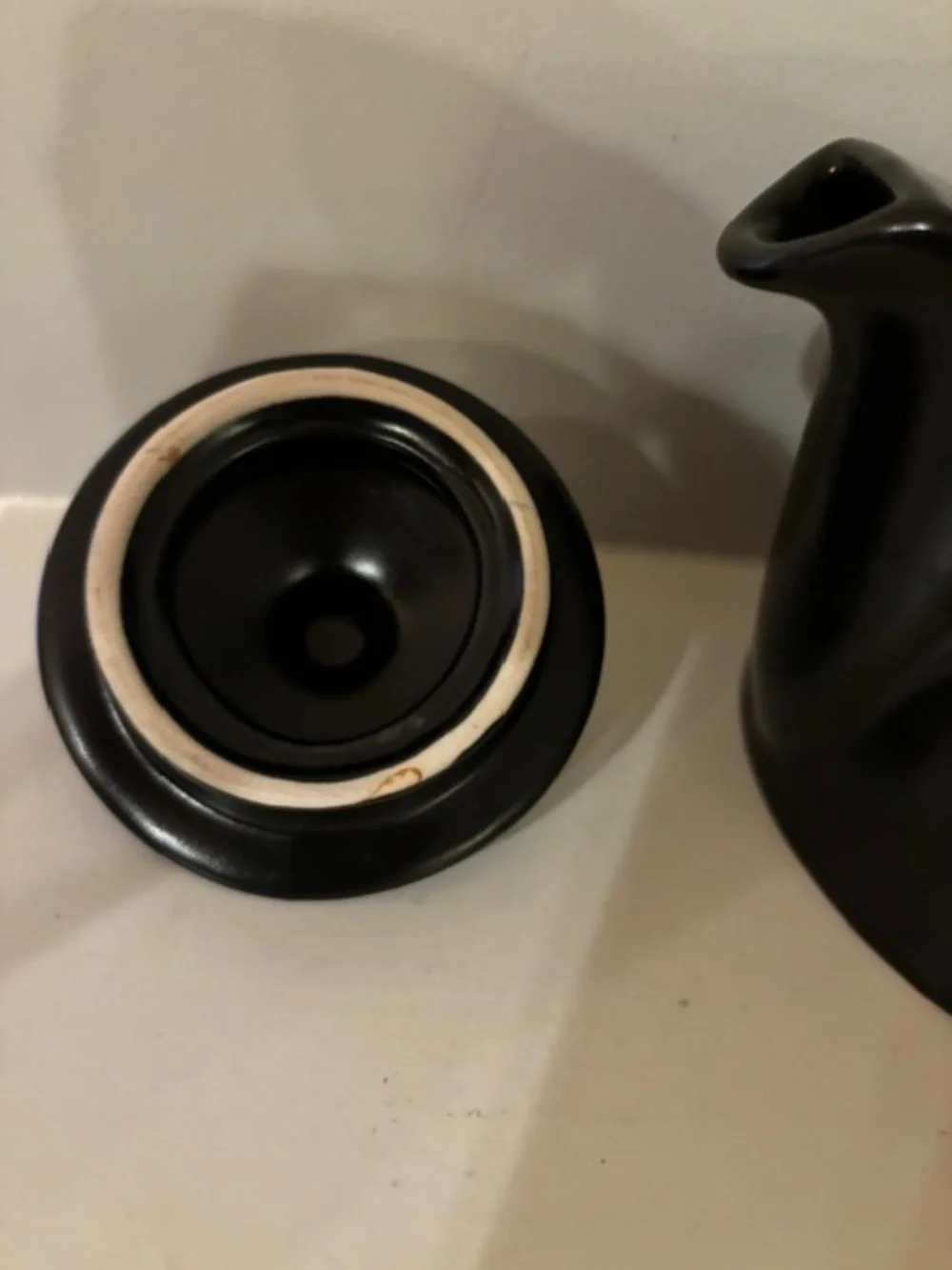 Designpac Matte Black Ceramic Teapot Modern Minimalist Tea Pot with Lid